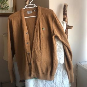 Vintage camel Lacoste cardigan